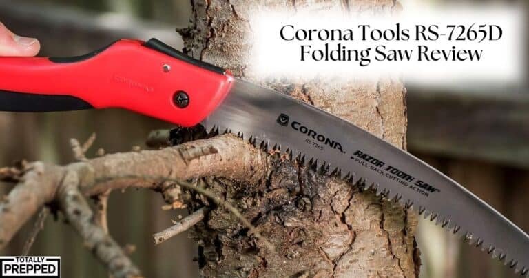 Corona Tools 7265D Folding Saw - Totally Prepped Corona Tools 7265D Folding Saw cutting through a tree limb