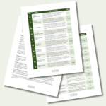 Beginner Guide Pages - Totally Prepped Informational sheet showing a multi-column table of daily preparedness tasks with days 20–29 and categories.