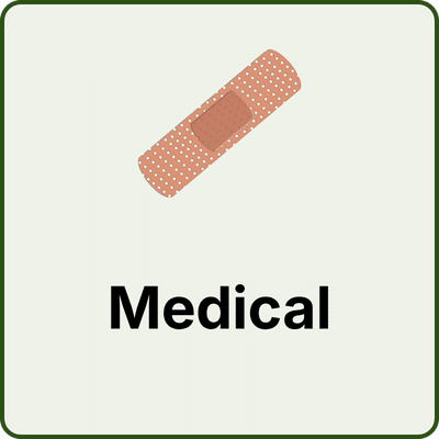 Prepper Medical - Totally Prepped Small bandage over the word medical